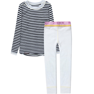 17.5μm春秋冬款美利奴全羊毛儿童保暖内衣套装运动速干排汗薄款