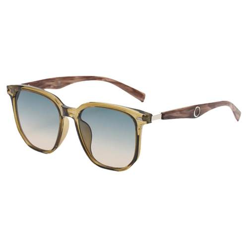 港风橄榄绿框墨镜男木纹镜腿渐变色太阳镜女防紫外线可配近视度数