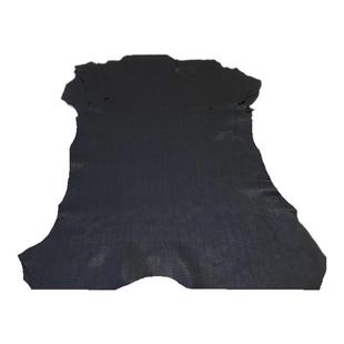 LP034蓝色压鸵鸟纹鹿皮真皮箱包鞋靴皮具面料手工diy皮料1.4mm软