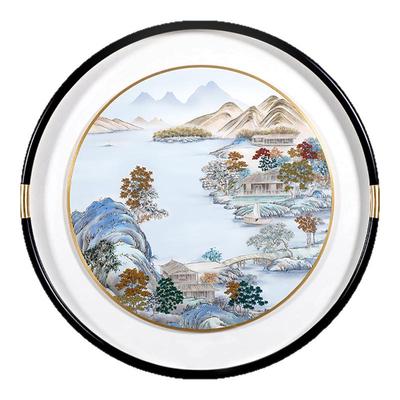 君自在玄关新中式手工雕刻装饰画