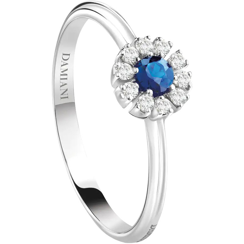 DAMIANI/玳美雅 小雏菊系列18K白金宝石钻石戒指女礼物