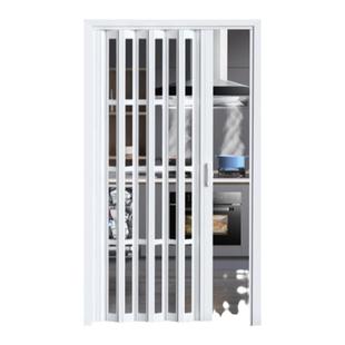 pvc折叠门 厨房隔断卫生间卧室临时通燃气简易伸缩隐形无轨推拉门