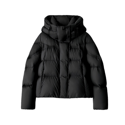 95白鹅绒连帽羽绒服女25新款软泡芙保温杯加厚短款三防石墨烯发热