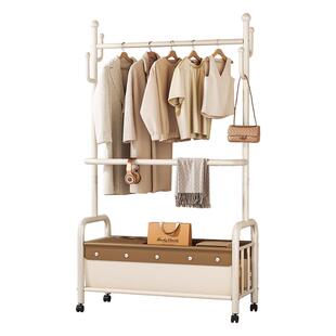 挂衣架落地卧室晾衣架室内家用次净衣帽架可移动置物衣服收纳架子