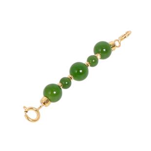 若华珠宝子衿  国潮和田碧玉延长链手饰女18k金配饰挂件