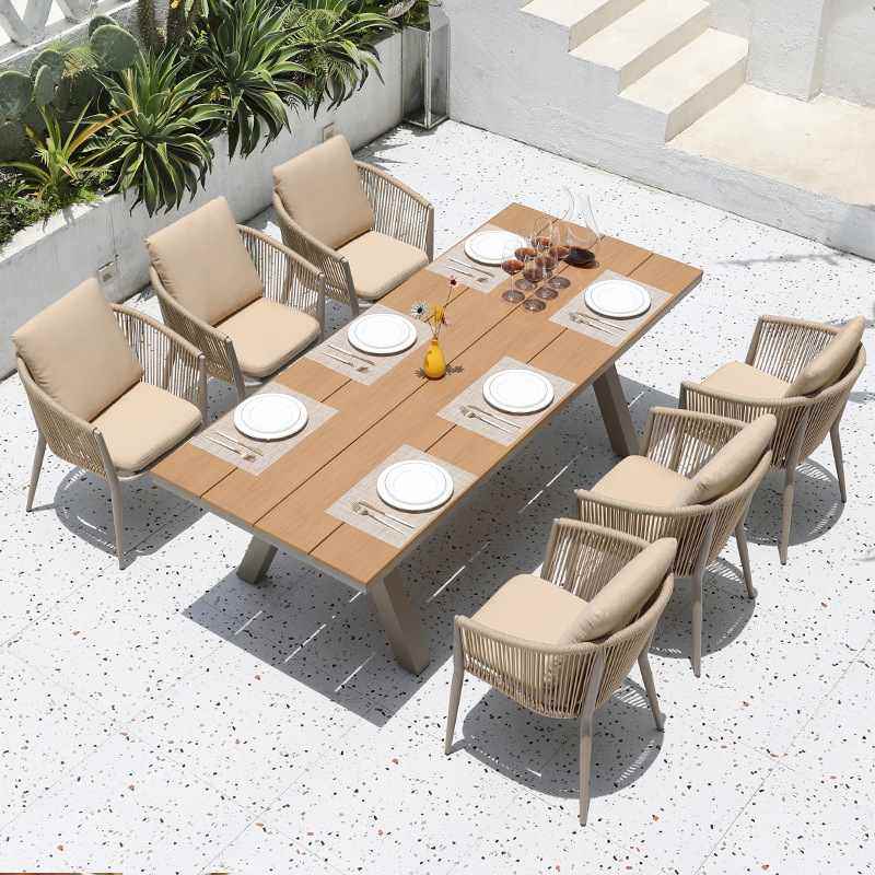 户外庭院桌椅露天别墅大阳台藤编休闲花园室外塑木北欧桌椅子餐桌,商业/办公家具,商用藤编家具,淘宝优惠券,粉丝福利购,淘宝优惠卷