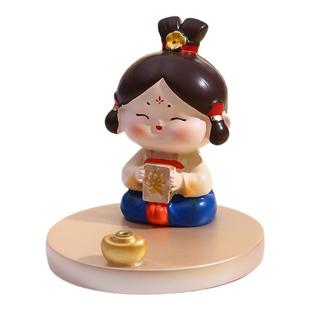 西安文创纪念品唐仕女手机支架可爱桌面摆件伴手礼品新年创意礼物