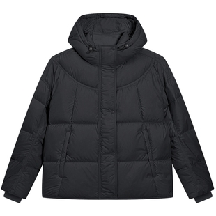 特步鸭绒羽绒服女2025年新款冬季保暖外套宽松面包服975428190360