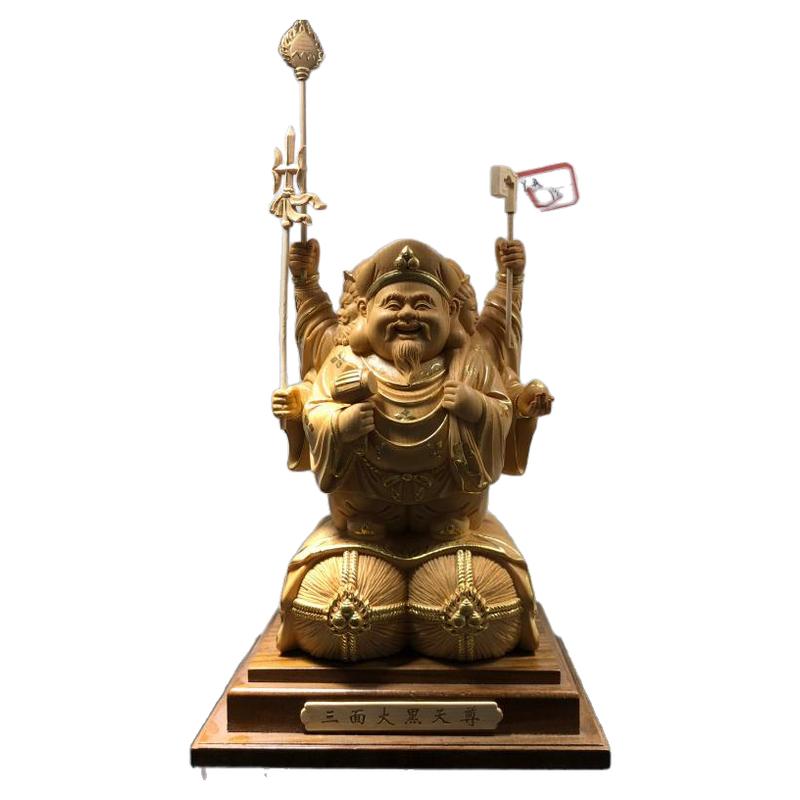 三面大黑天尊佛像摆件客厅财神