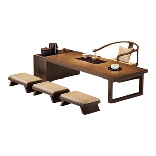 宋式美学茶桌实木榻榻米茶几阳台小户型飘窗家用高端精致茶台茶桌