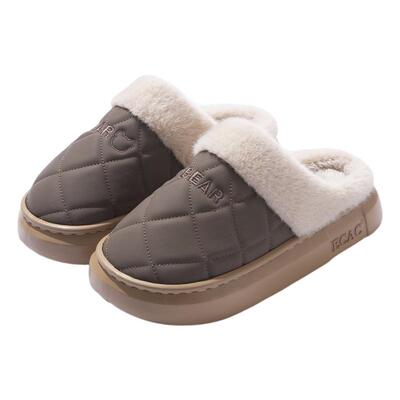 棉拖鞋男士冬季室内家居防水厚底