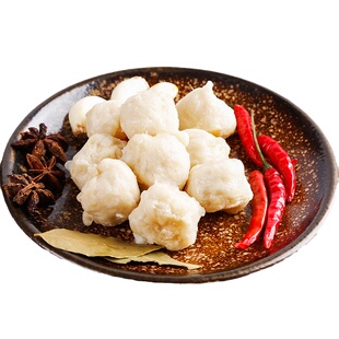 手工台式花枝丸墨鱼丸子台湾小吃澎湖火锅关东煮烧烤食材油炸速冻