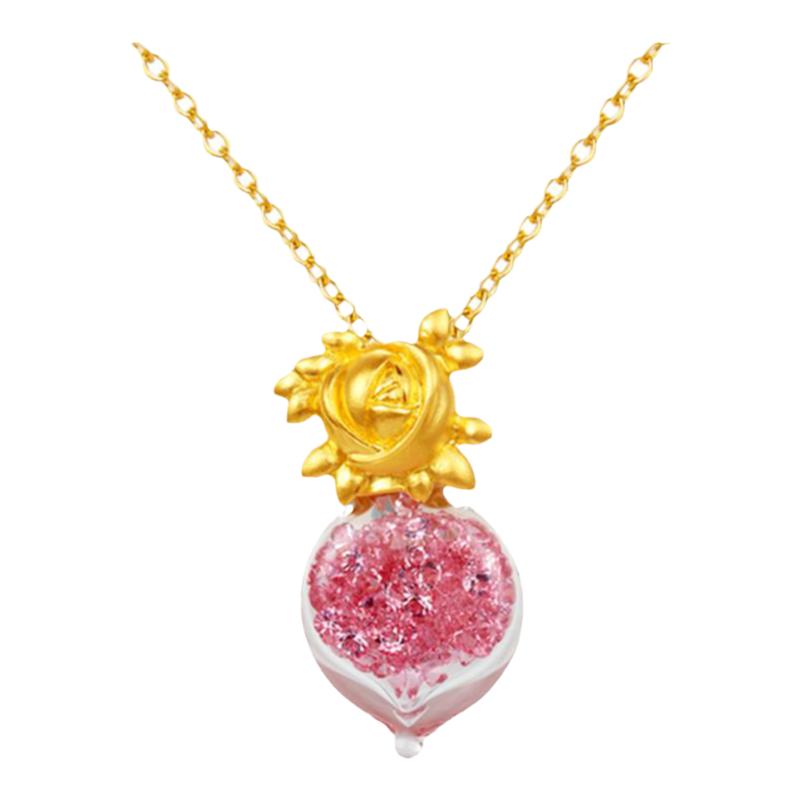 justgold鎮金店浪漫时尚吊坠黄金