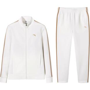 安踏遛弯运动套装女夏季新款开衫外套休闲长裤跑步运动妈妈两件套