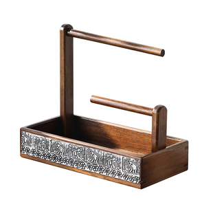 异丽实木首饰架桌面手表文玩手串展示架水晶手链手镯项链收纳挂架