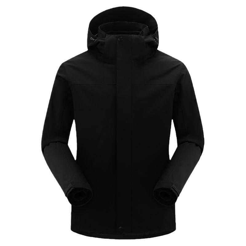 冲锋衣定制印字logo三合一可拆卸冬季刺绣工作服4s比亚迪防水外套