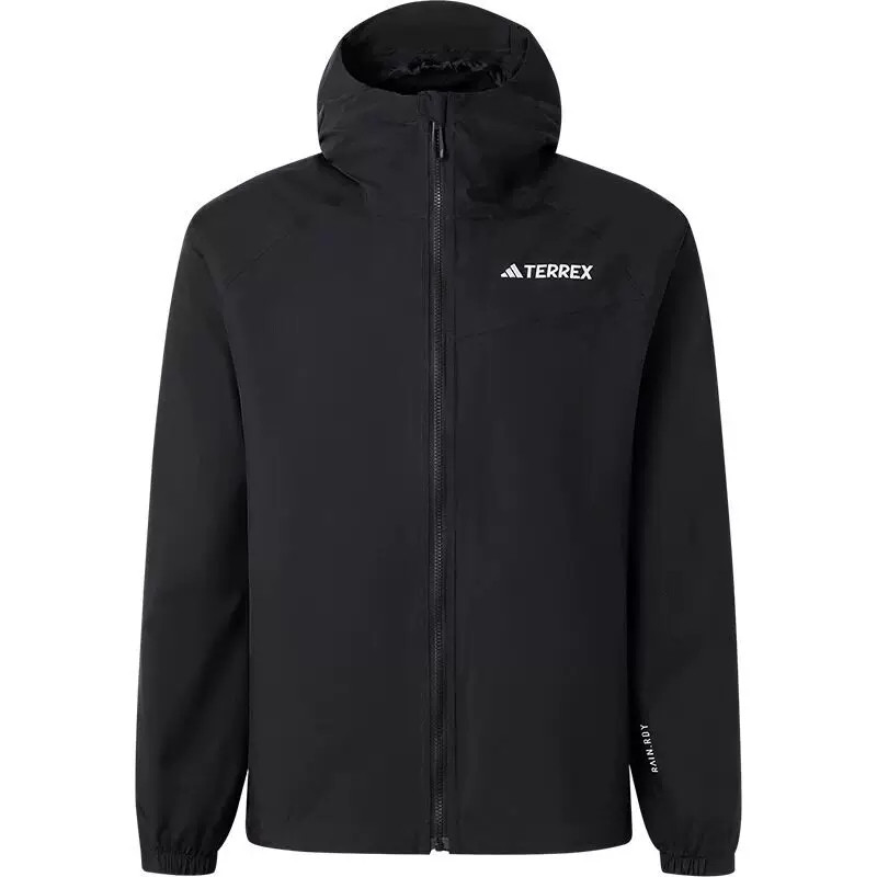 Adidas阿迪达斯防风外套男透气运动休闲连帽梭织户外冲锋衣JN8804
