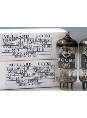 议价ECC83 Mullard 铜柱 Blackburn 英国制造 Amplitrex 测试 1MP