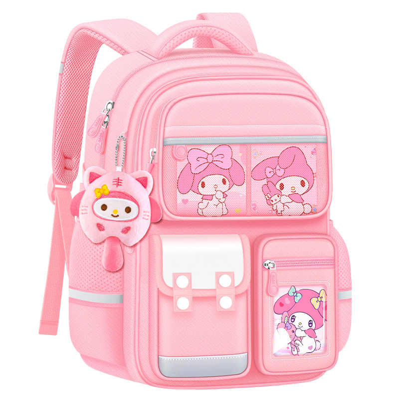 护脊减负小学生书包女赠送挂件