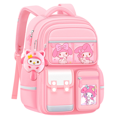 护脊减负小学生书包女赠送挂件