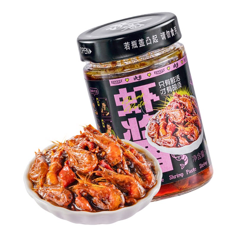 决酱鲜虾酱香辣虾酱拌饭拌面下饭酱开胃做菜新鲜河虾官方旗舰店
