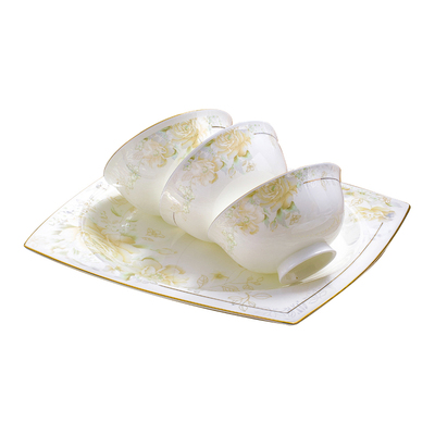 碗碟套装家用欧式轻奢景德镇陶瓷