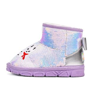 泰兰尼斯meta儿童雪地靴女童鞋冬季新款加绒加厚宝宝冬鞋棉鞋厚底