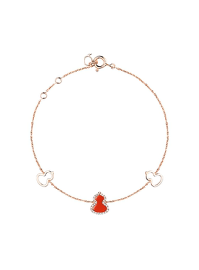 月售500条S925纯银红色葫芦手链