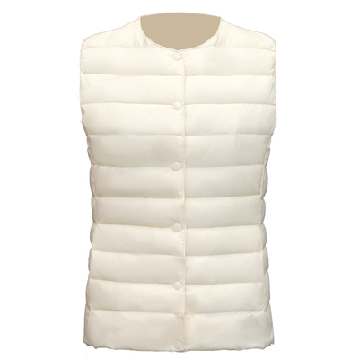 雅鹿轻薄羽绒马甲女2025新款秋冬季V领坎肩内恤简约内胆保暖背心