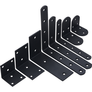 黑色不锈钢角码90度直角三角支架家具固定连接件层板托角铁片角架