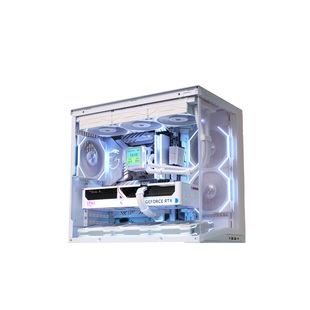 联力包豪斯MINI V2白色高颜值海景房电脑DIY主机台式组装电脑