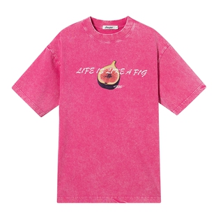 【TF_ING黄朔同款】BEASTER美式做旧水果T恤短袖男女宽松水洗上衣