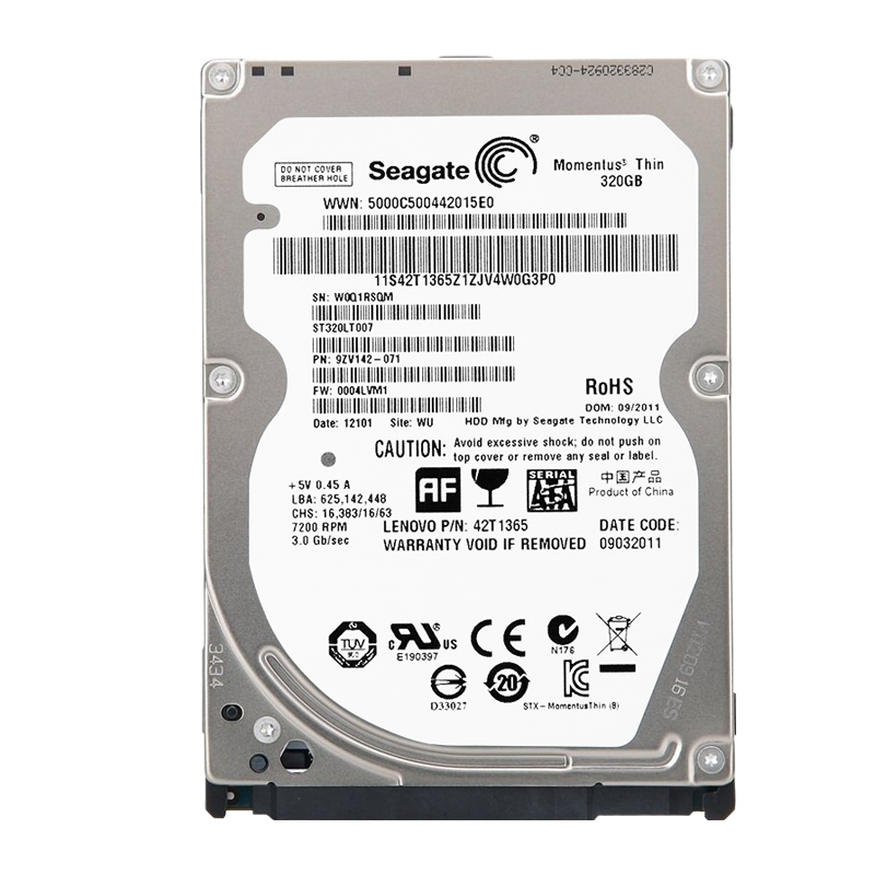 Seagate/希捷 ST320LT007 320G笔记本320gb 7200转2.5寸机械硬盘