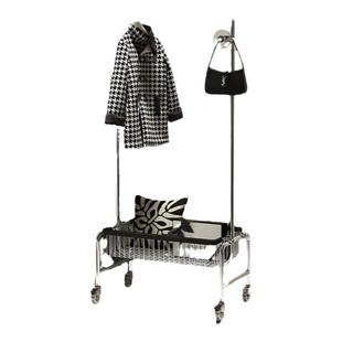 室内挂衣架卧室落地移动拐角简易衣帽架家用隔夜衣服收纳置物架