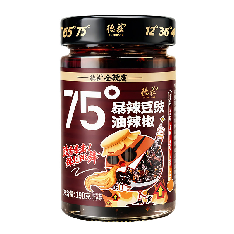 德庄瓶装拌饭酱爆辣牛肉酱豆豉酱