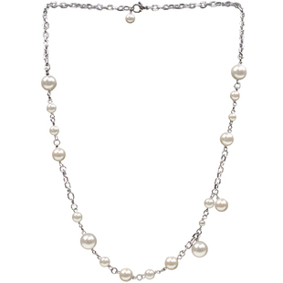 KREAM原创 Steel Pearl Necklace银贝珠珍珠项链男女嘻哈明星同款