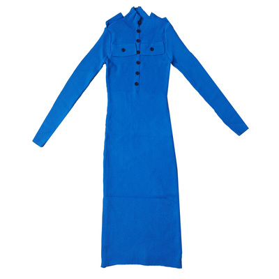 高领修身气质包臀打底连衣裙