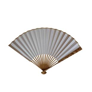 徽轩宣纸 空白文玩折扇书法绘画国画扇面纸云妃梅妃芝麻竹扇子黑色蓝色宣纸扇面玉竹9.5寸折扇