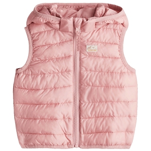 HM童装男婴女婴棉服冬季冬新款连帽马甲无袖立领棉背心1293393