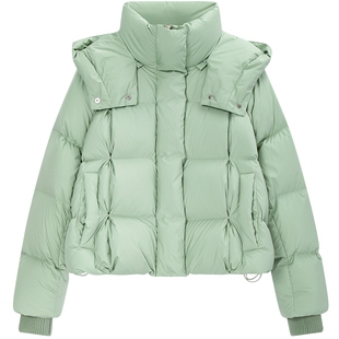 【90白鸭绒】Juicy Couture橘滋羽绒服女连帽短外套