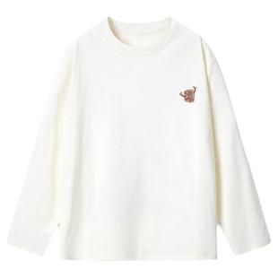 Bluem儿童T恤长袖男童圆领春季上衣新款男孩打底衫宽松内搭衣服A