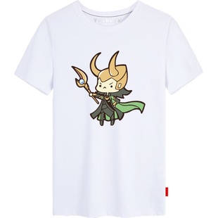 洛基雷神托尔奥丁LOKI短袖t恤衫男女电影周边衣服复联4半截袖纯棉