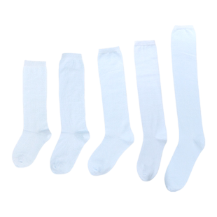 儿童高筒袜膝下棉袜春秋冬款男女童中长筒袜香港学生袜白色长筒袜