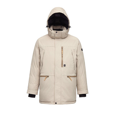 辕辙君羽派克服鹅绒羽绒服男加厚