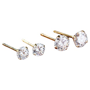 【SOOMI恒久远】0.5ct培育钻石耳钉18K黄金简约9K金莫桑钻耳饰女