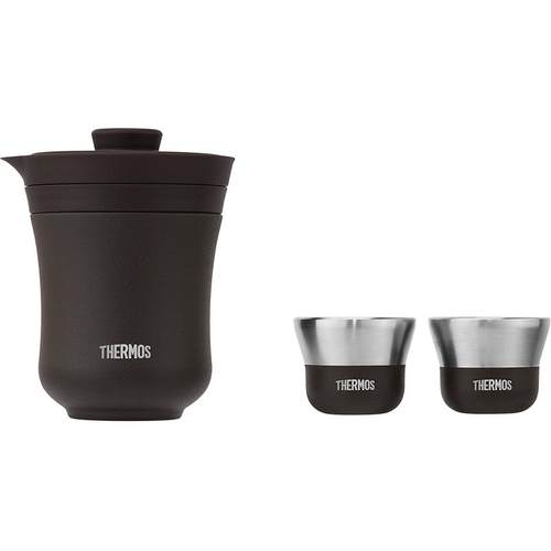 膳魔师旅行茶具套装陶瓷涂层商务便携户外保温泡茶壶TCMU-200LC