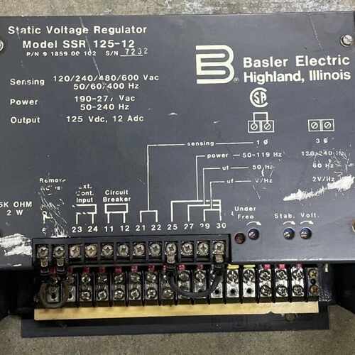 溢价-BASLER巴斯勒 SSR 125-12 静态电压调节器