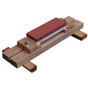 李石匠家用磨刀石油石支架双层粗磨开刃可折叠超细磨刀架加厚木工