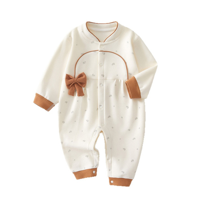 【撤柜专区】品牌专柜 婴儿春秋连体衣纯棉长袖睡衣女宝宝中国风