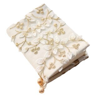 真我 金枝玉叶 立体刺绣 手工布书衣 手账本A5A6手帐封套笔记本